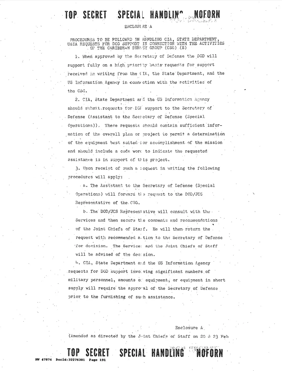Justification for US Military Intervention in Cuba — source page 191, facsimile of the released scan
