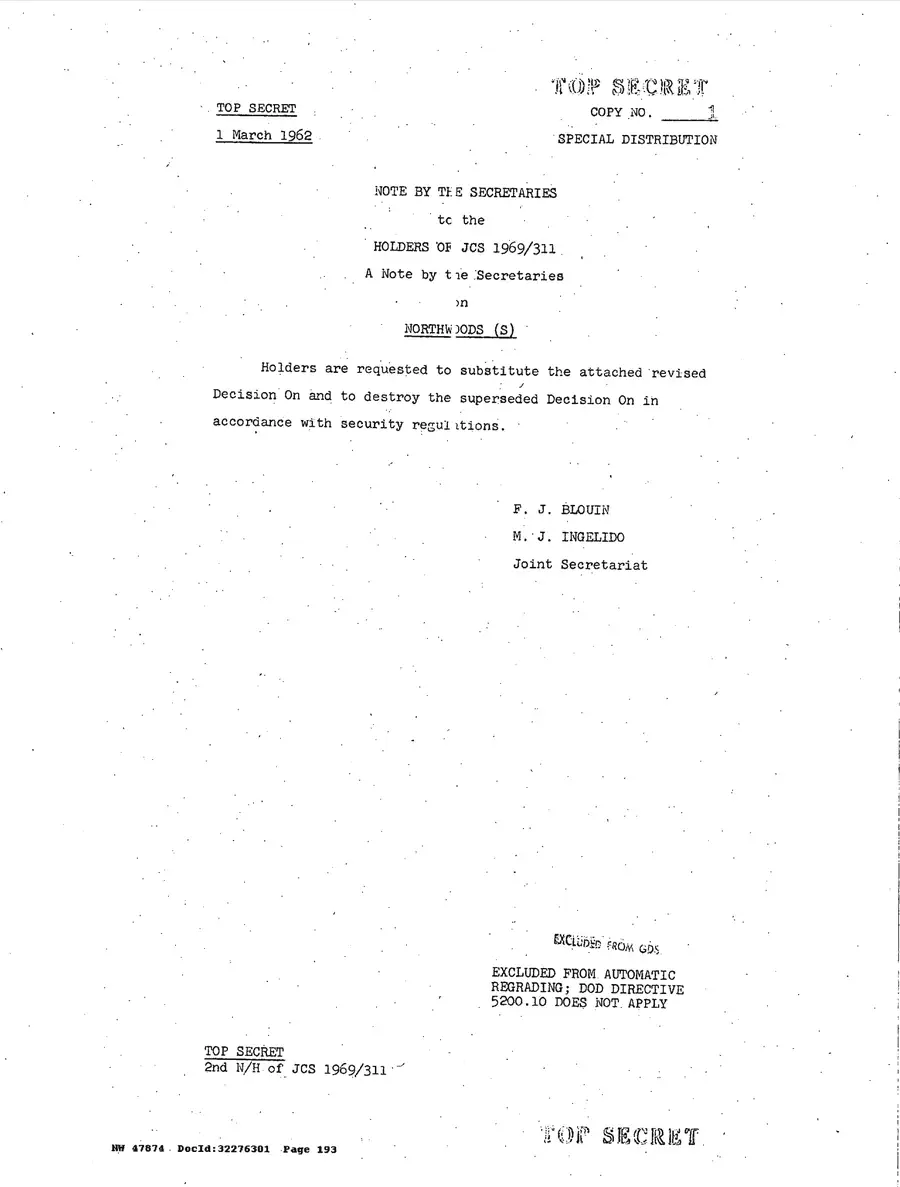 Justification for US Military Intervention in Cuba — source page 193, facsimile of the released scan