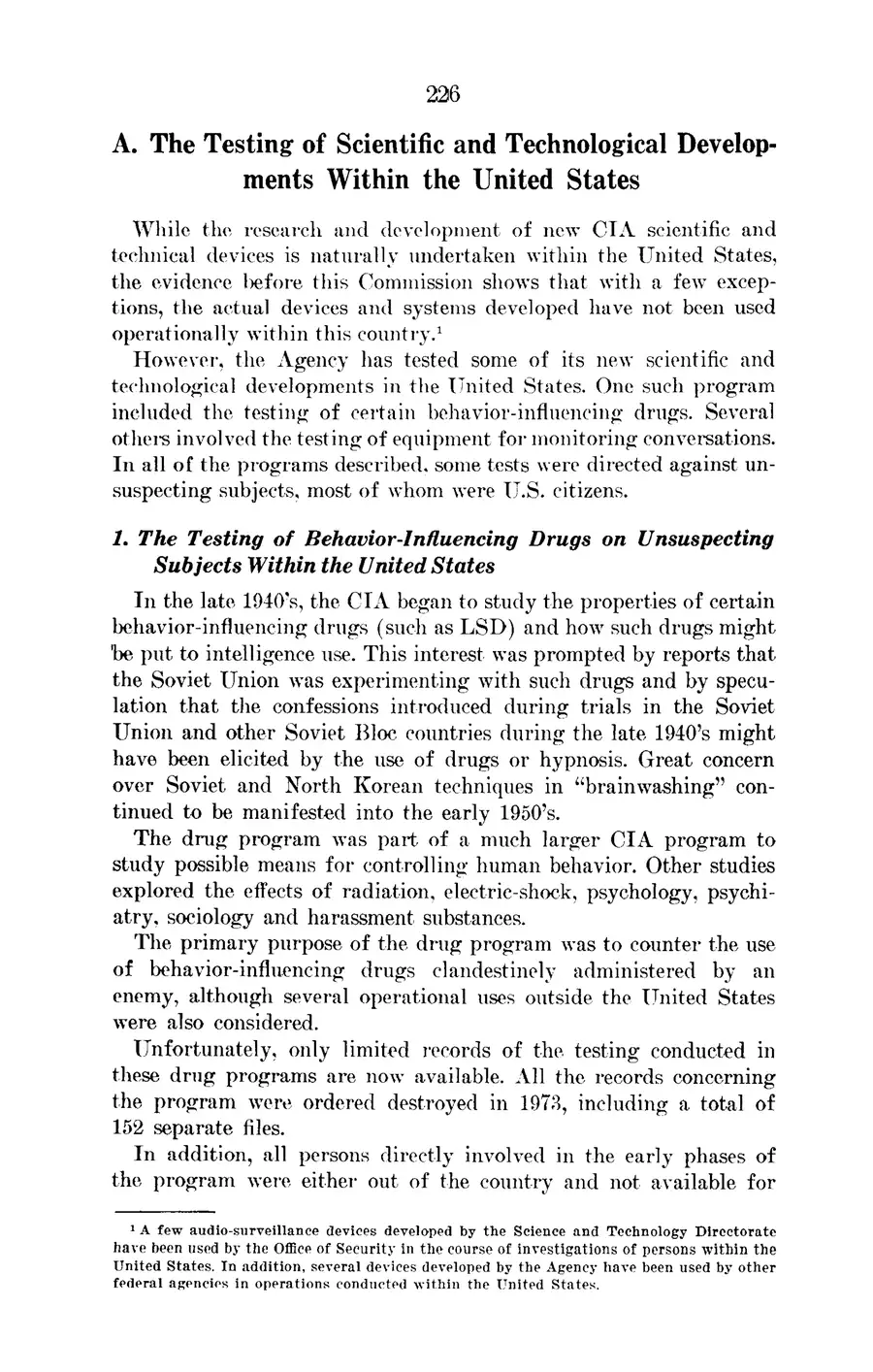 Domestic Activities of the Directorate of Science and Technology — source page 2, facsimile of the released scan
