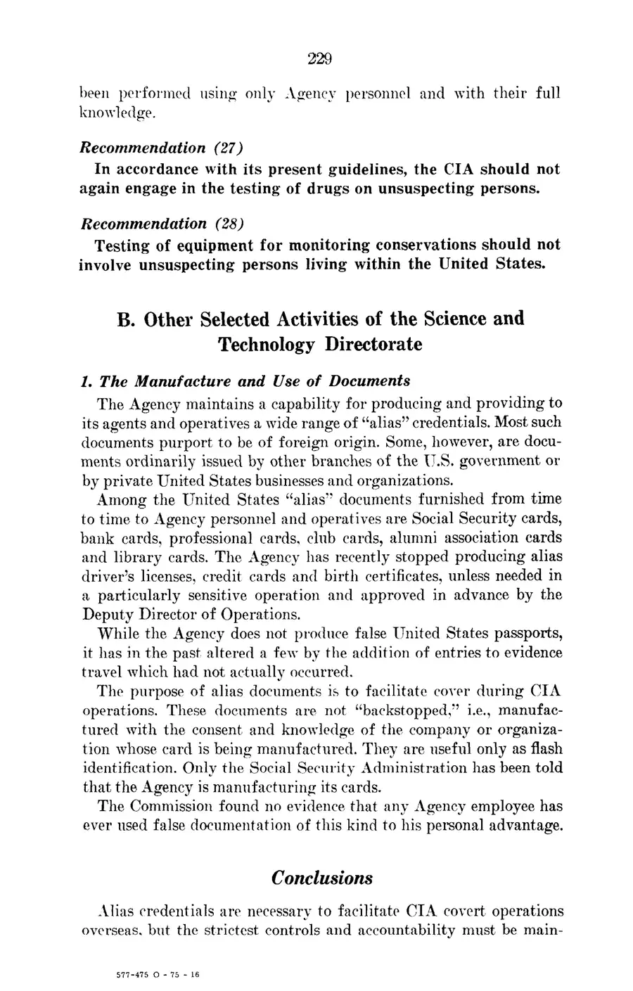 Domestic Activities of the Directorate of Science and Technology — source page 5, facsimile of the released scan