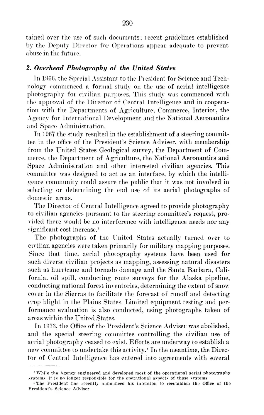 Domestic Activities of the Directorate of Science and Technology — source page 6, facsimile of the released scan